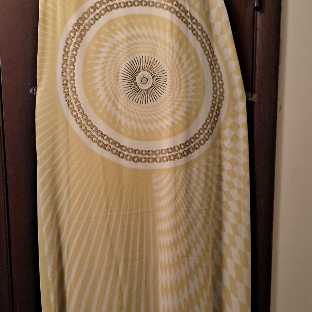 Roberto Cavalli Yellow Print Embellished Maxi, NWT 3 in One Dress - Picture 8 of 10